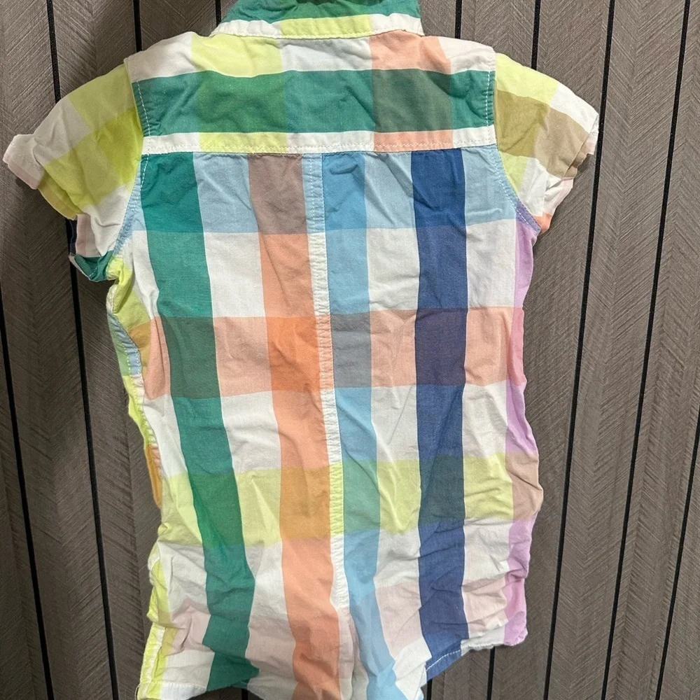 GAP Multicolor Plaid Romper